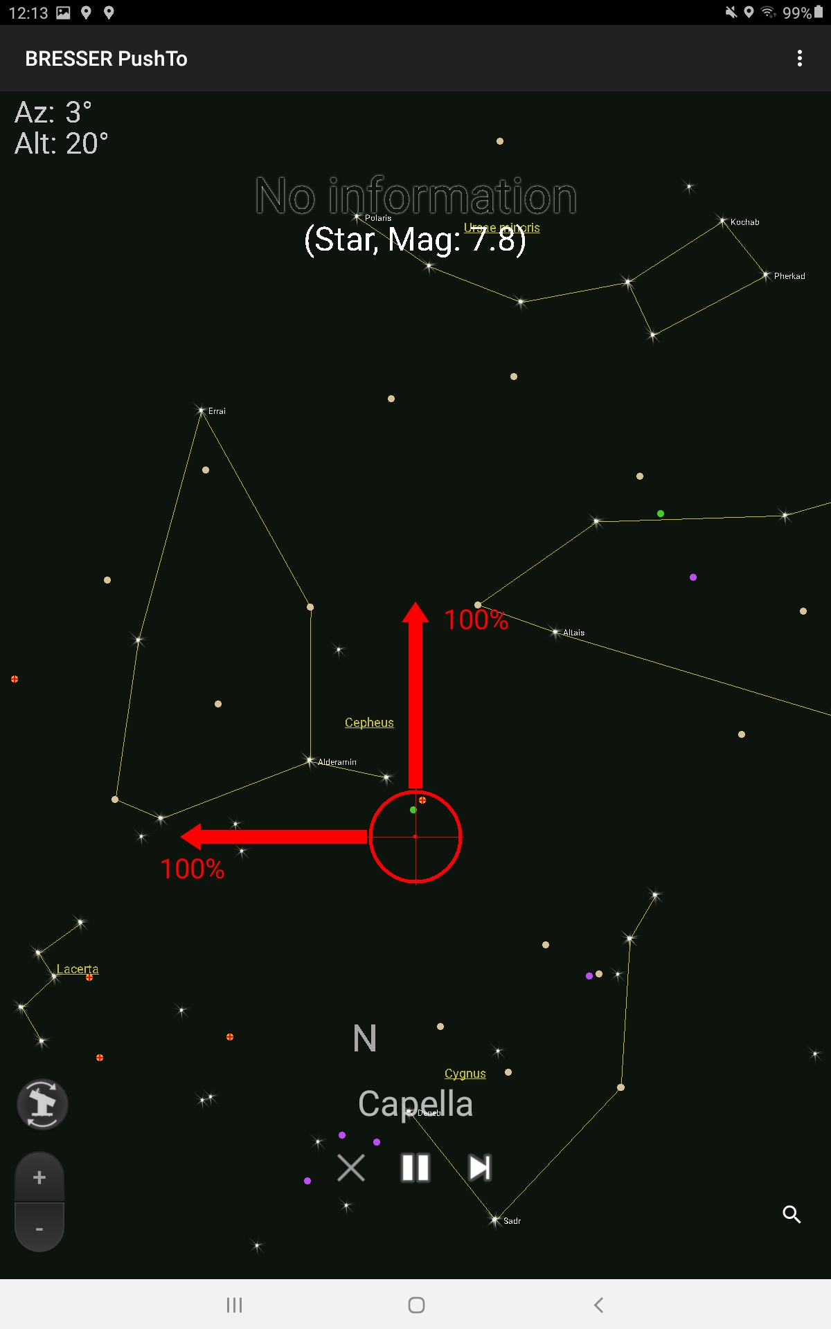 BRESSER PushTo AR-80/400 Smart-Telescopio con trípode