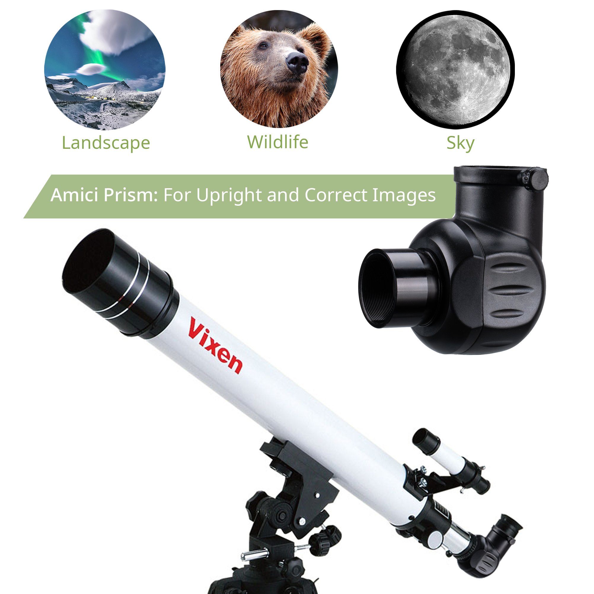 Conjunto de telescopio Vixen Space Eye 70/700M