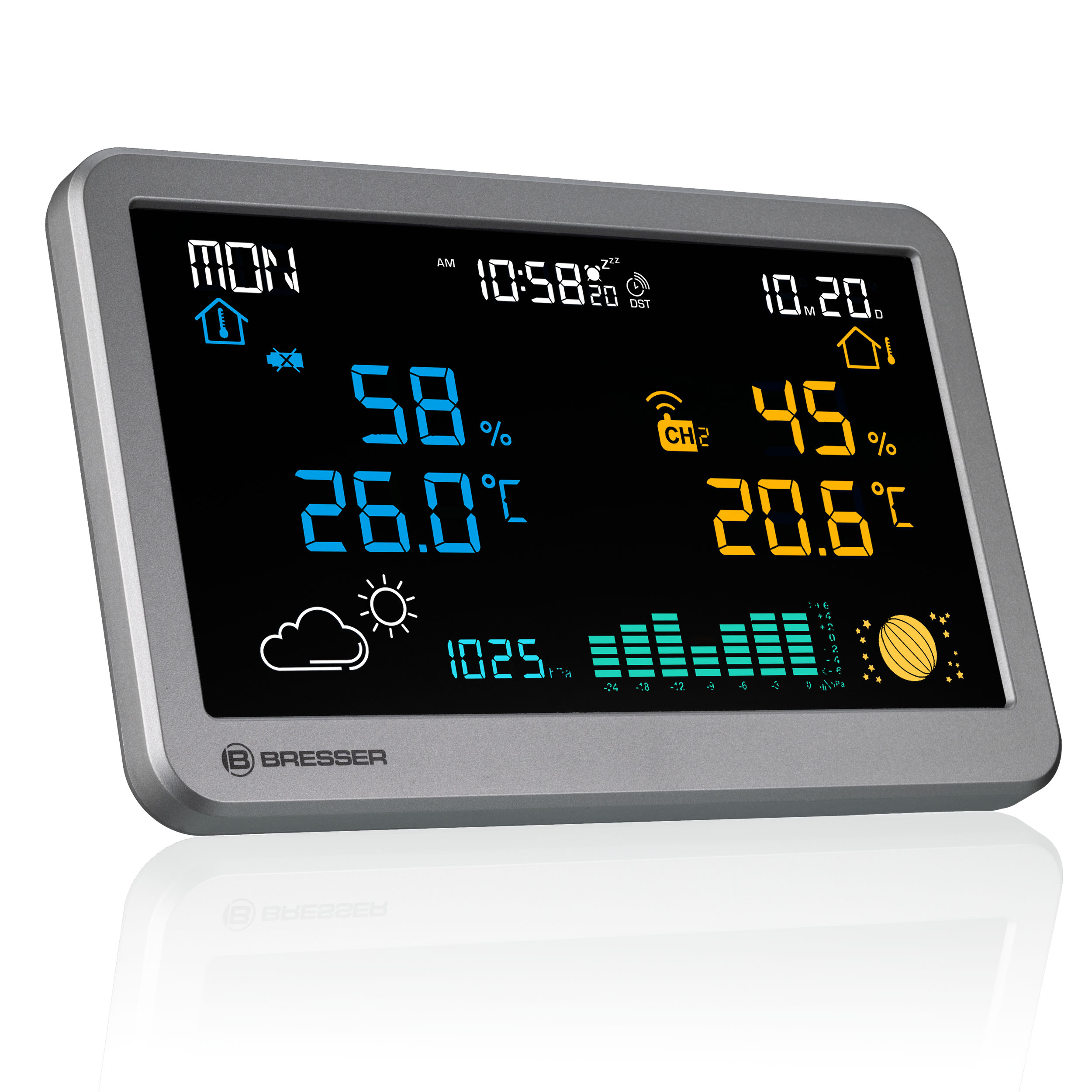 BRESSER Estación Meteorológica Inalámbrica MeteoTemp TBH