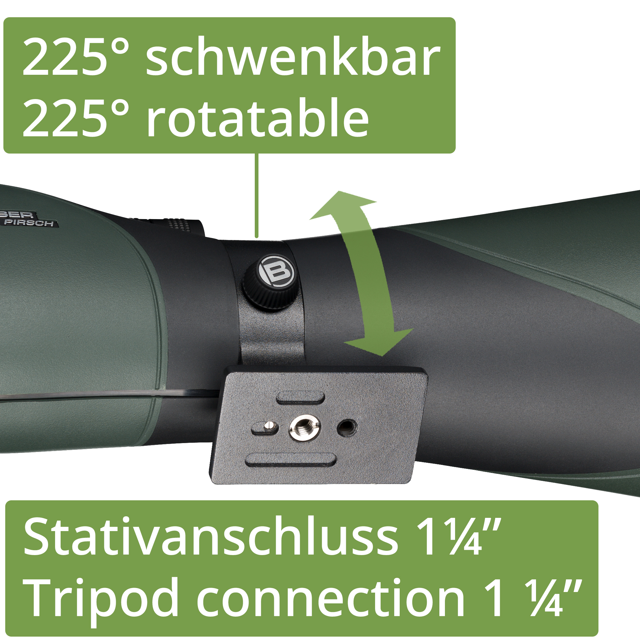 Telescopio terrestre BRESSER Pirsch 20-60 x 80 Generación II con Enfoque DeLuxe 10:1