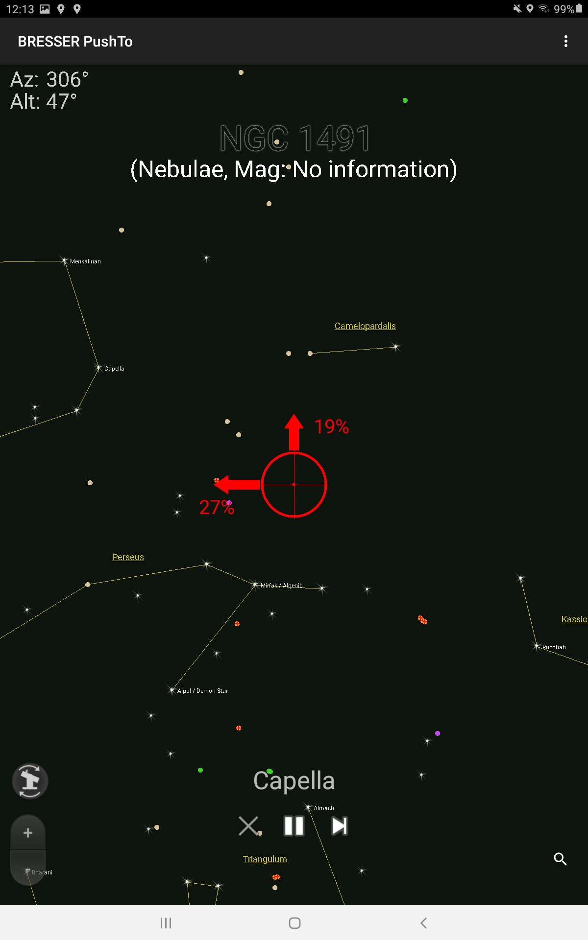 BRESSER PushTo AR-80/400 Smart-Telescopio con trípode