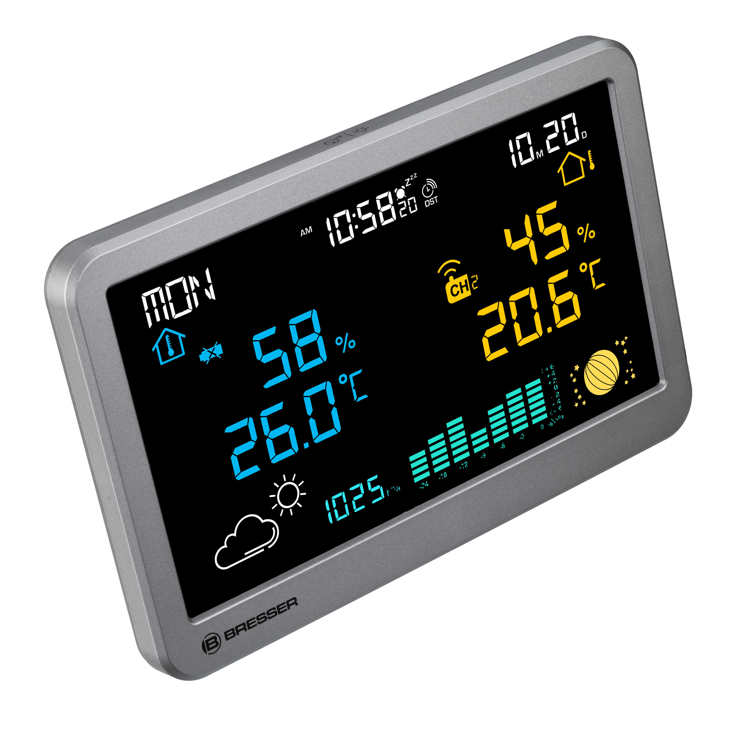 BRESSER Estación Meteorológica Inalámbrica MeteoTemp TBH