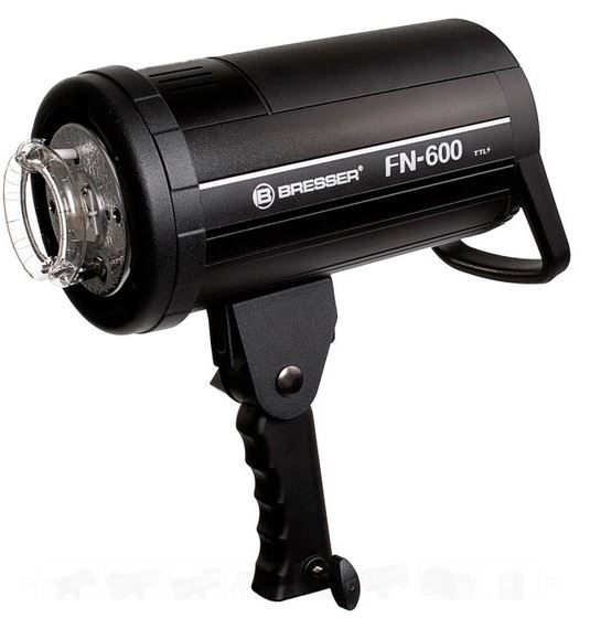 Flash de Estudio BRESSER FN-600 Studioblitz con Función TTL para Nikon + Acumulador