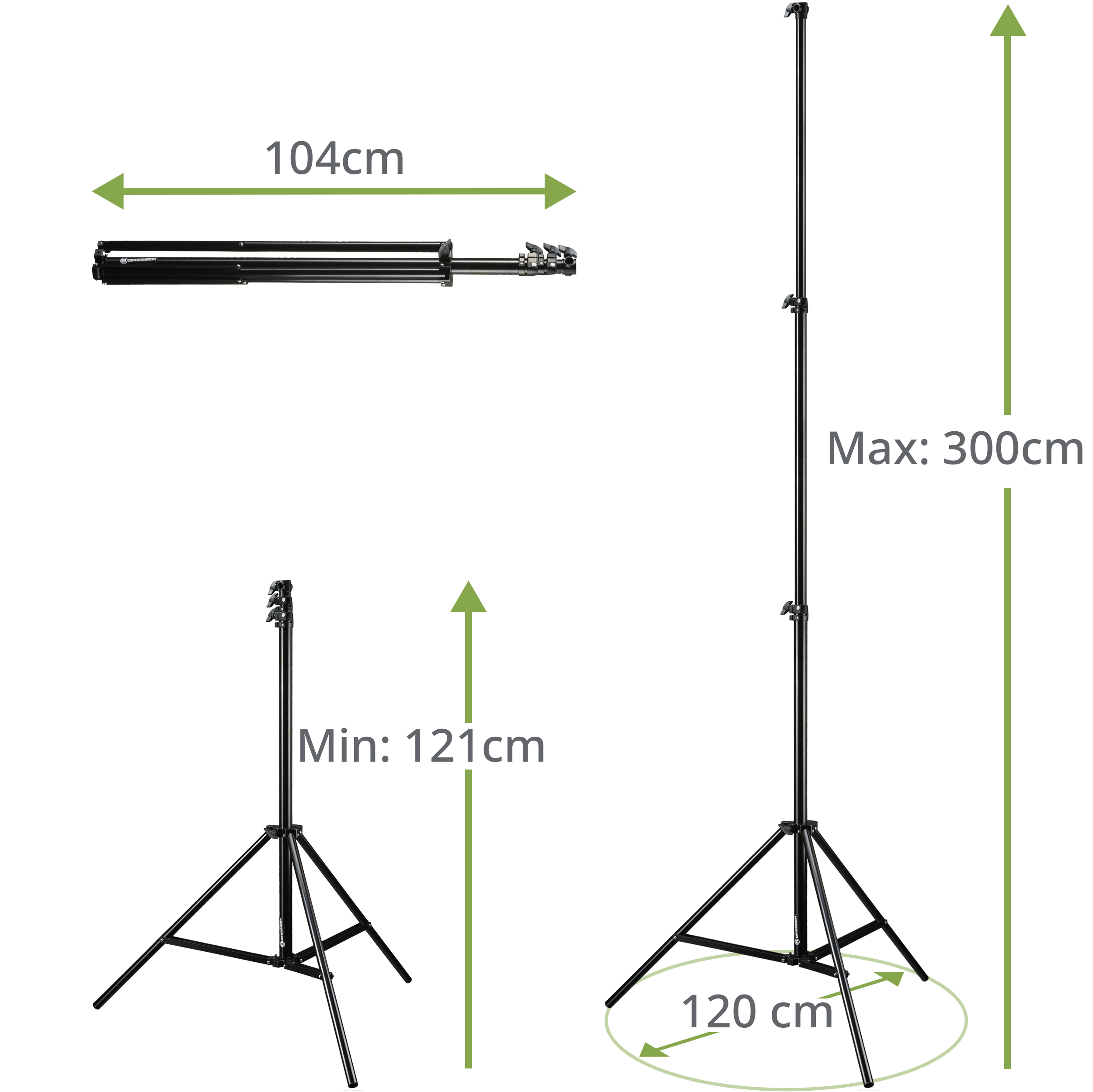 BRESSER BR-TP300R Soporte de luz 300cm