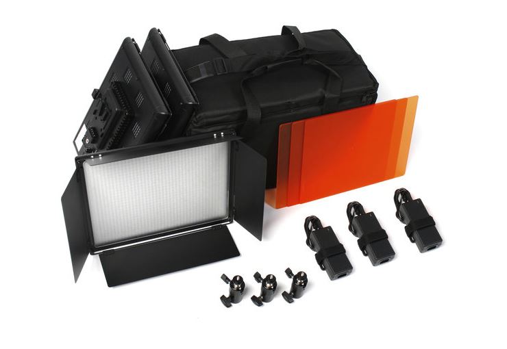Kit de LED BRESSER SH-1200 (3 lámparas LED y 3 soportes de iluminación)