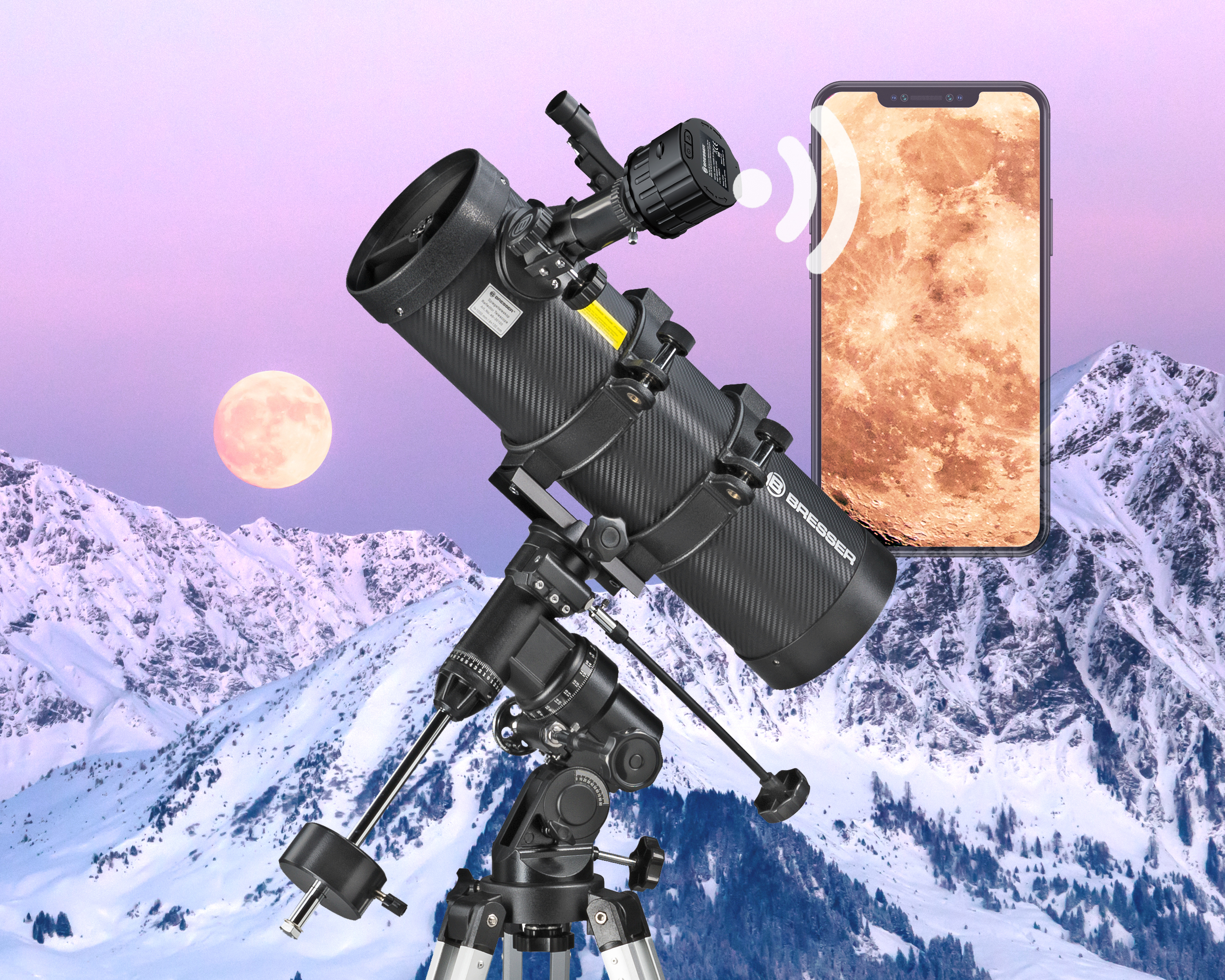 BRESSER Spica Plus EQ Set de telescopio incl. cámara ocular Wi-Fi